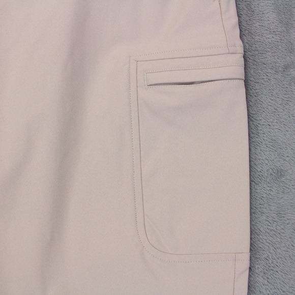 Fabletics Pants Mens 40x28 Beige Khaki The Don 5 Pocket Water Resistant Golf NEW - Picture 2 of 16